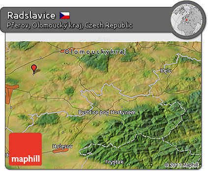 Satellite 3D Map of Radslavice