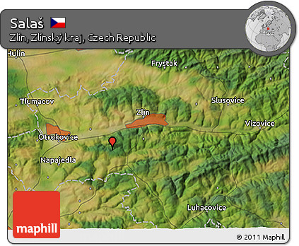 Satellite 3D Map of Salaš