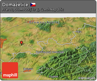 Satellite 3D Map of Domaželice
