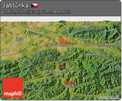 Satellite 3D Map of Jablŭnka