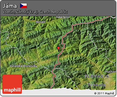 Satellite 3D Map of Jáma
