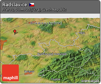 Satellite 3D Map of Radslavice