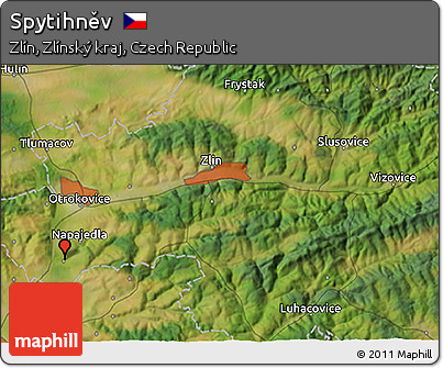 Satellite 3D Map of Spytihněv