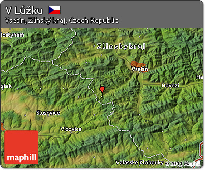 Satellite 3D Map of V Lúžku