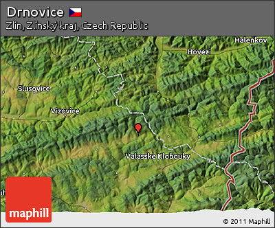 Satellite 3D Map of Drnovice