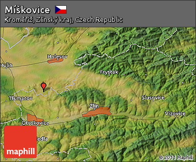 Satellite 3D Map of Míškovice