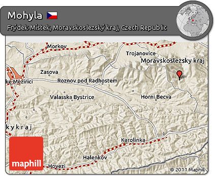 Shaded Relief 3D Map of Mohyla
