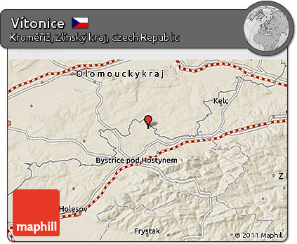 Shaded Relief 3D Map of Vítonice