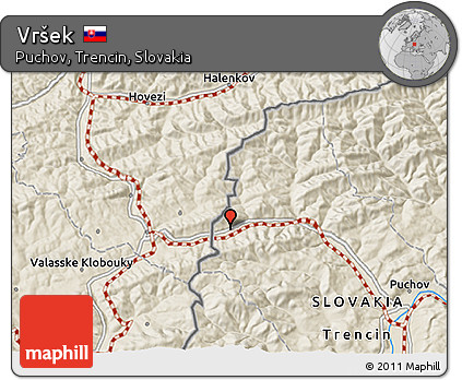 Shaded Relief 3D Map of Vršek