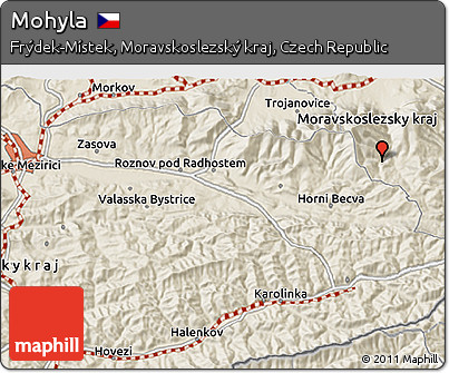 Shaded Relief 3D Map of Mohyla