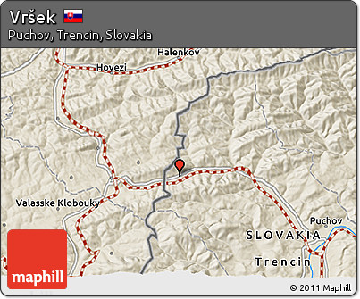 Shaded Relief 3D Map of Vršek