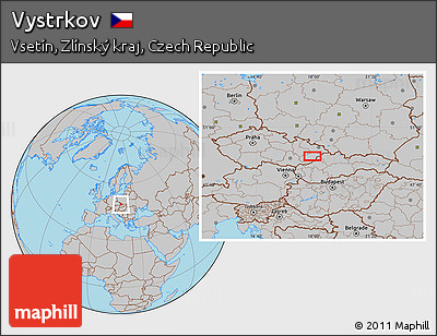 Gray Location Map of Vystrkov