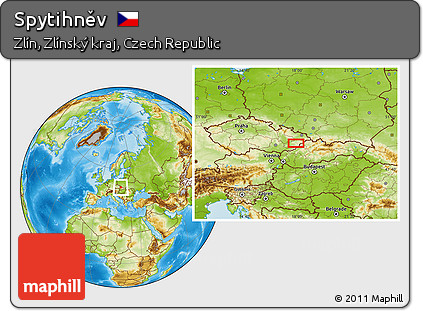 Physical Location Map of Spytihněv