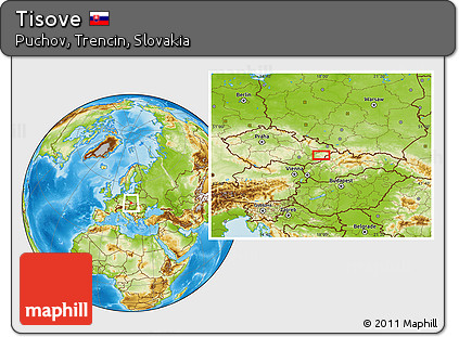 Physical Location Map of Tisove