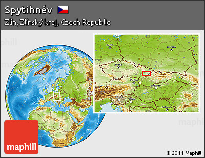 Physical Location Map of Spytihněv