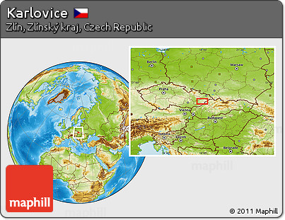 Physical Location Map of Karlovice