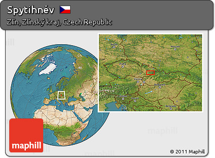 Satellite Location Map of Spytihněv