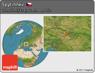Satellite Location Map of Spytihněv