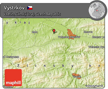 Physical Map of Vystrkov