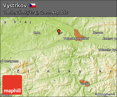 Physical Map of Vystrkov