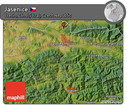 Satellite Map of Jasenice