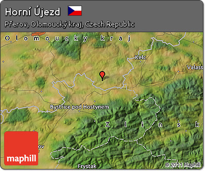 Satellite Map of Horní Újezd