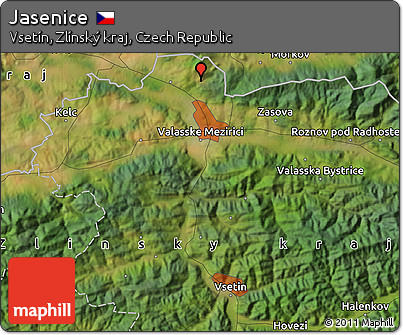 Satellite Map of Jasenice