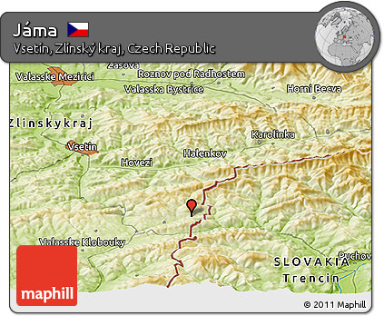 Physical Panoramic Map of Jáma