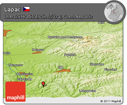 Physical Panoramic Map of Lapač