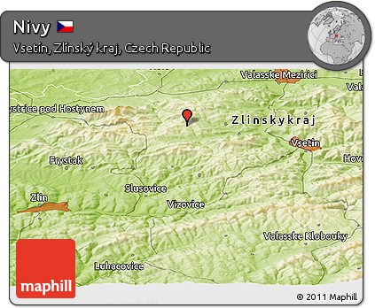 Physical Panoramic Map of Nivy