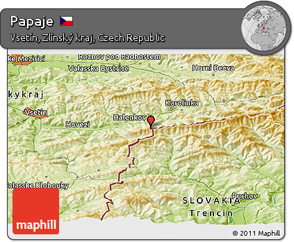 Physical Panoramic Map of Papaje