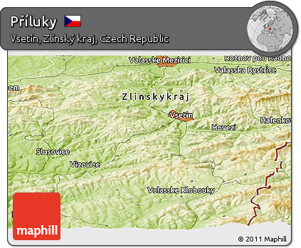 Physical Panoramic Map of Příluky