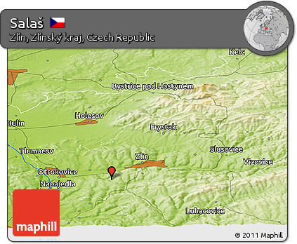 Physical Panoramic Map of Salaš