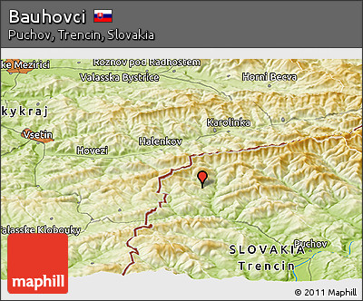 Physical Panoramic Map of Bauhovci