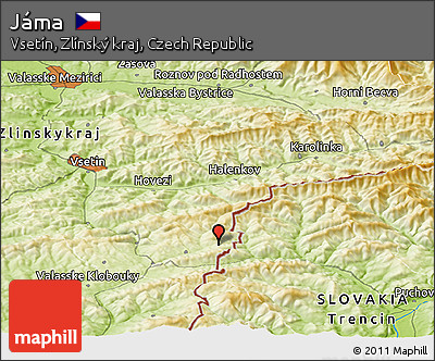 Physical Panoramic Map of Jáma