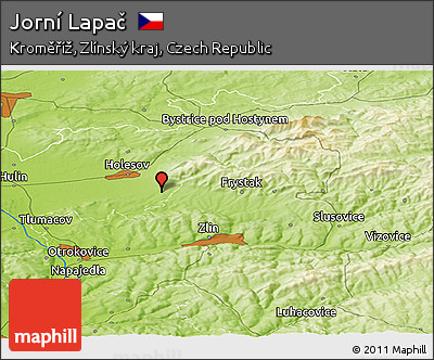 Physical Panoramic Map of Jorní Lapač