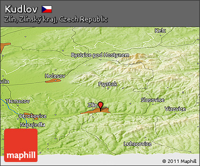 Physical Panoramic Map of Kudlov