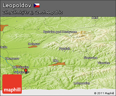 Physical Panoramic Map of Leopoldov