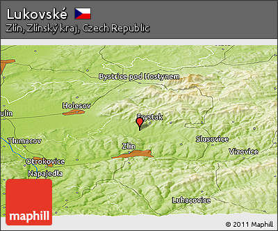 Physical Panoramic Map of Lukovské