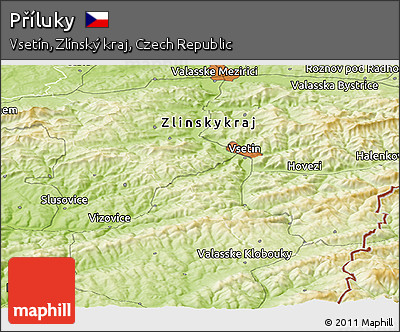 Physical Panoramic Map of Příluky