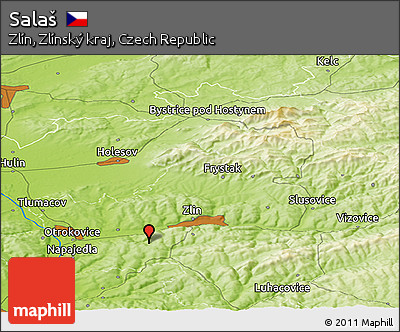 Physical Panoramic Map of Salaš