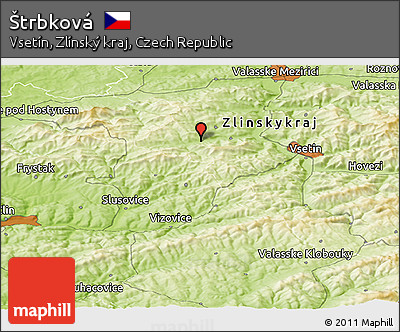 Physical Panoramic Map of Štrbková