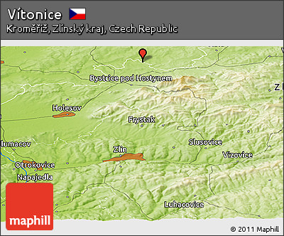 Physical Panoramic Map of Vítonice