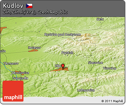 Physical Panoramic Map of Kudlov