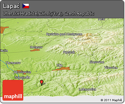 Physical Panoramic Map of Lapač