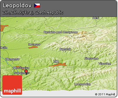 Physical Panoramic Map of Leopoldov
