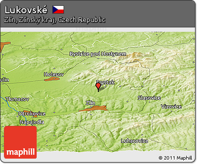 Physical Panoramic Map of Lukovské
