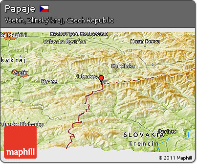 Physical Panoramic Map of Papaje