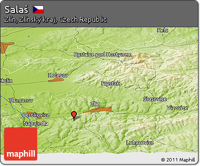 Physical Panoramic Map of Salaš
