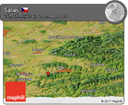 Satellite Panoramic Map of Salaš